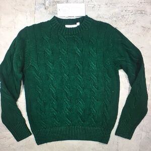 The Southern Shirt Company Green Cable Knit Sweater